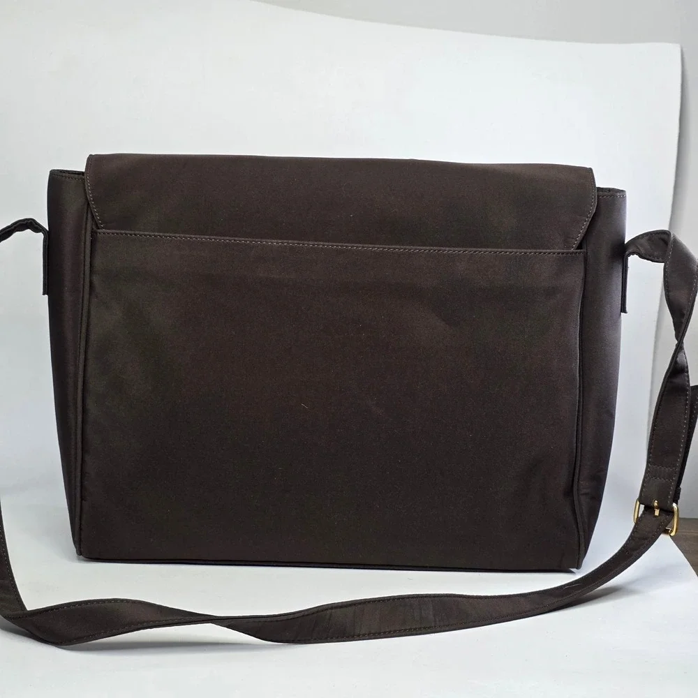 Valerie Stevens Messenger Bag Brown Crossbody Laptop Briefcase RN 13711 Large